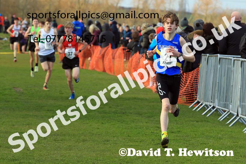 Boys under-15s 2022 Northern Cross Country Champs., Pontefract. Photo: David T. Hewitson/Sports for All Pics